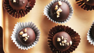 peanut butter balls with chocolate coating