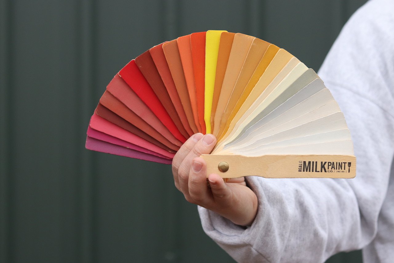 eco-friendly low-VOC paint-Real Milk Paint Co. warm colours fan
