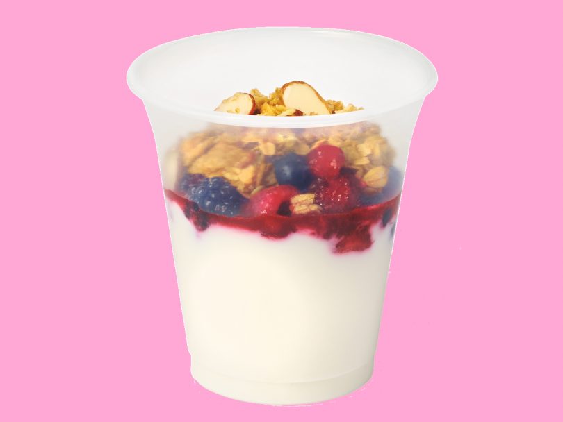healthy choices at Tim Hortons-Vanilla Greek Yogurt Parfait