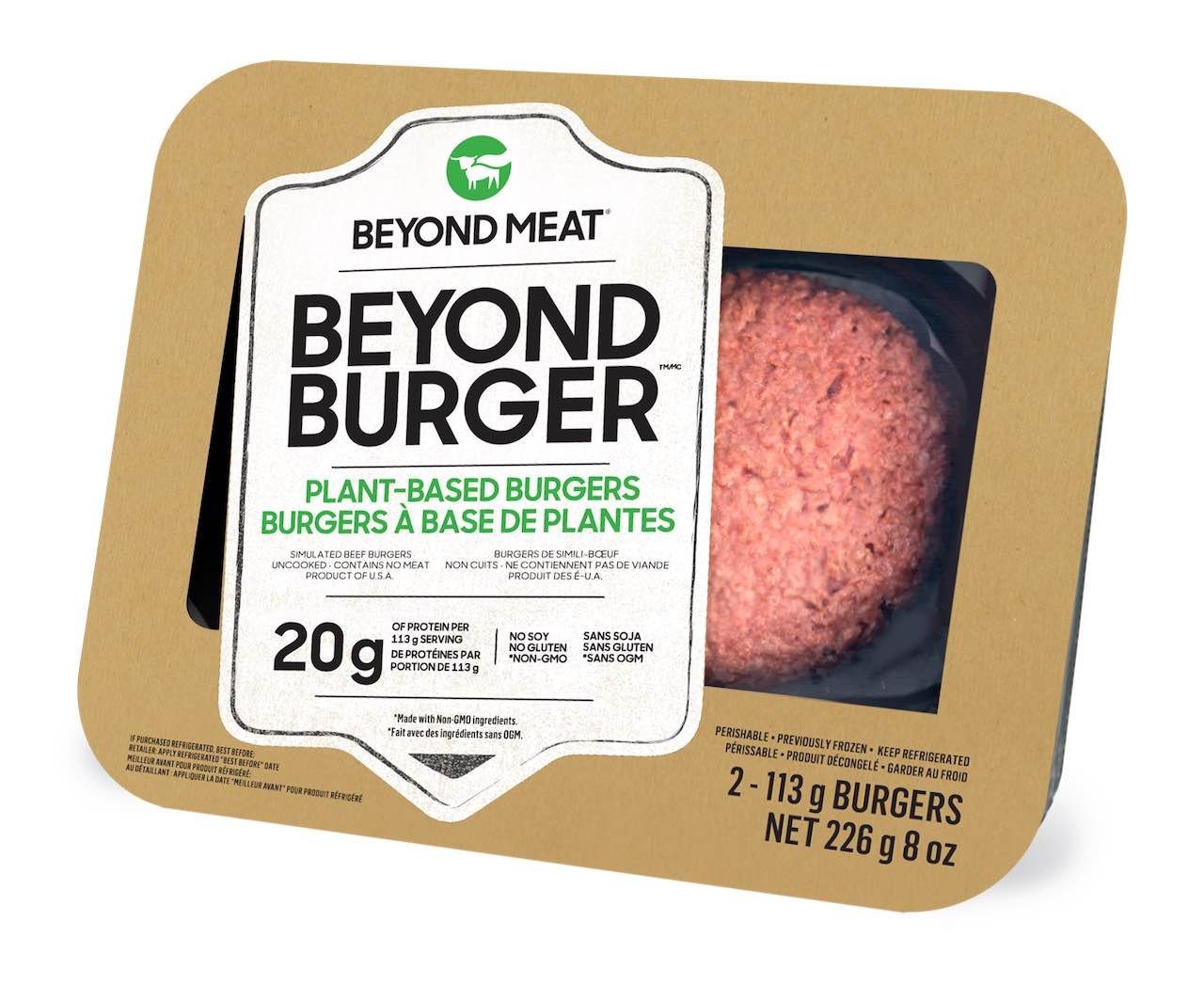 Beyond Meat Beyond Burger in its packaging.