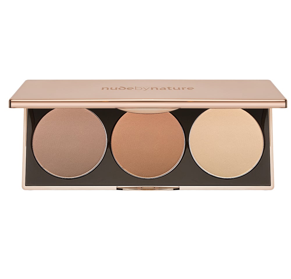 clean beauty products to try: nude by nature palette with three shades