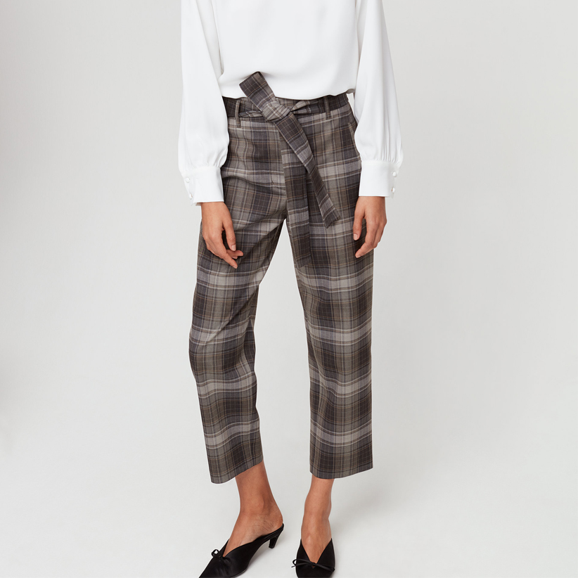 Cropped high waisted checkered paints from Aritzia