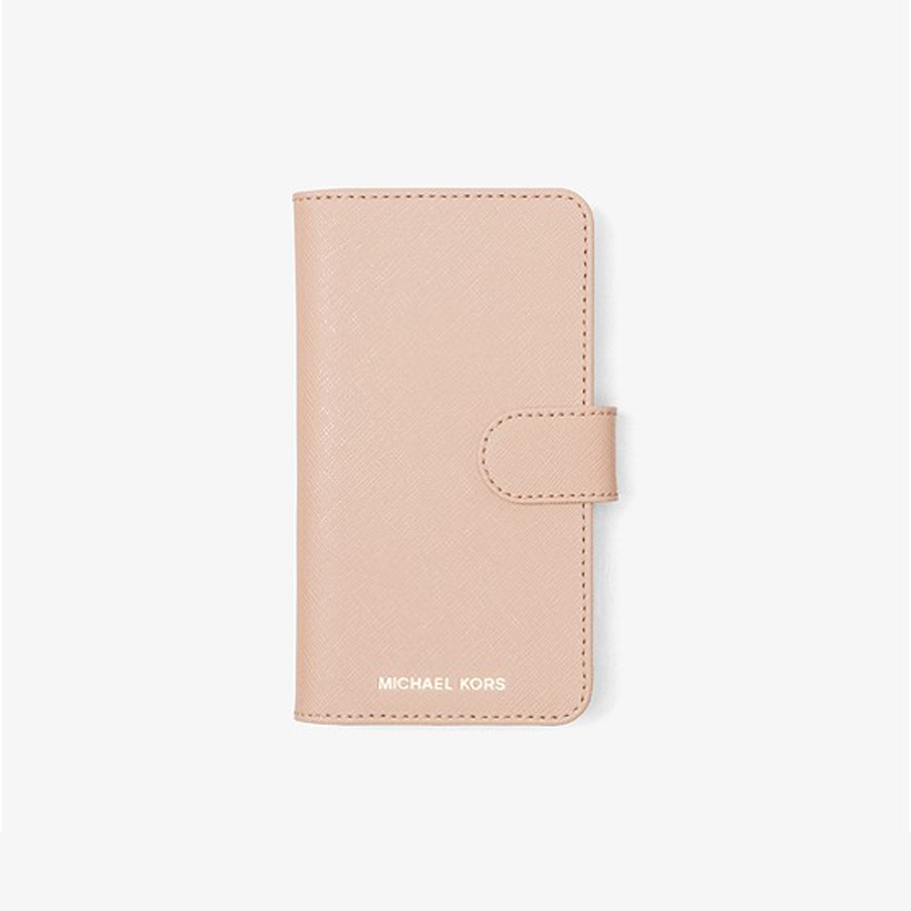 Pink leather phone case from Michael Kors
