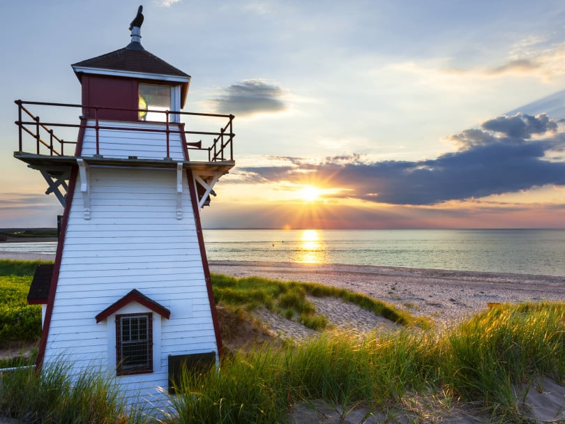 Summer forecast 2019: Sunset at Covehead Harbour lighthouse in Prince Edward Island