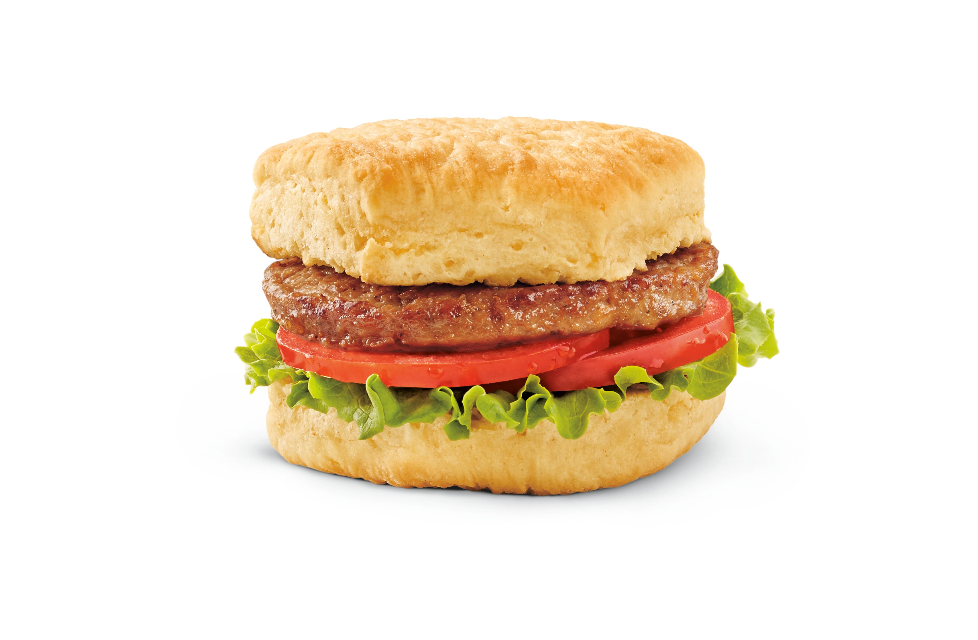 Photo of the Beyond Sausage Lettuce Tomato.