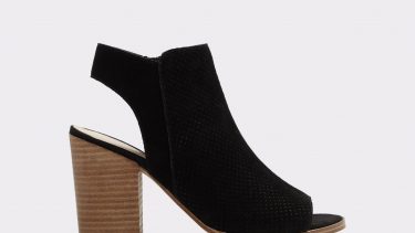 Sandals to shop now: Black open-toe wedge sandals from Aldo