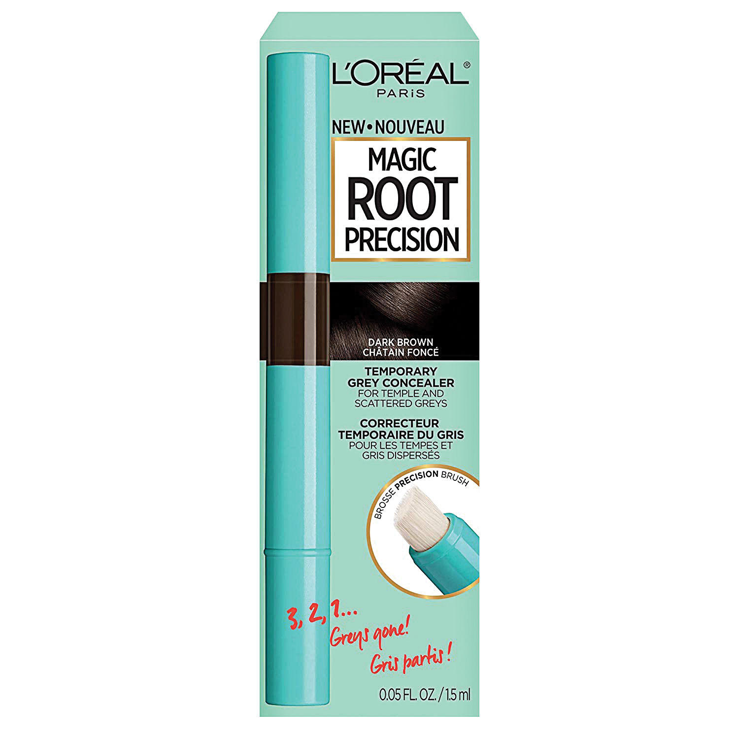A box of L'Oreal Magic Root Precision Temporary Concealer against a white background