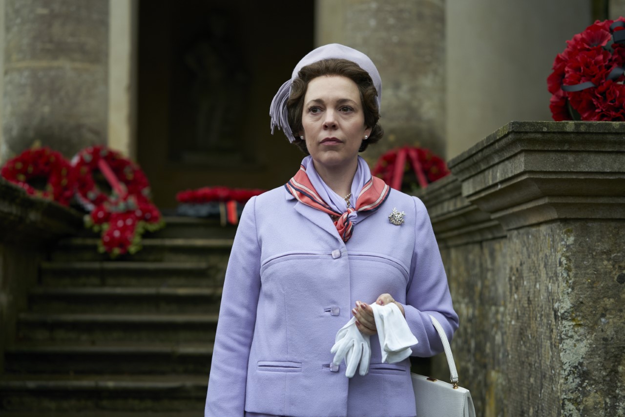 Royal wave-The Crown-Olivia Coleman playing Queen Elizabeth II in the third season