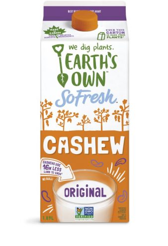 Cashew plant-based milk carton