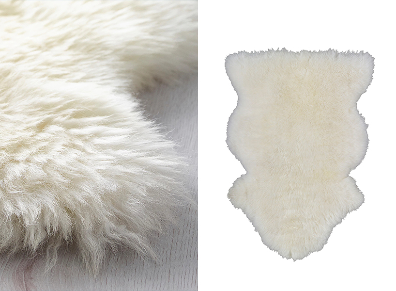 IKEA white fur rug 