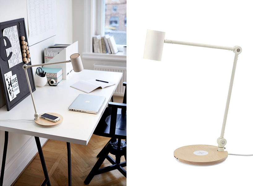 White IEKA desk lamp in a home office 