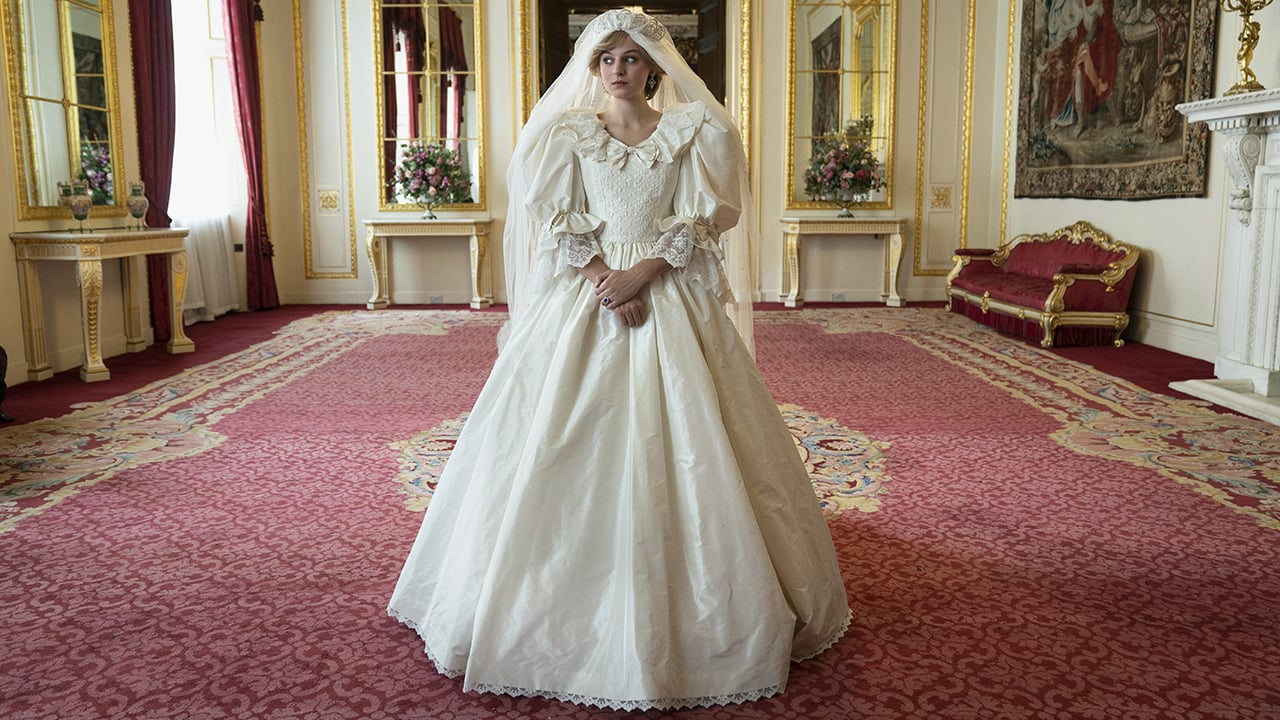 Emma Corrin as Princess Diana in season 4 of Netflix's The Crown