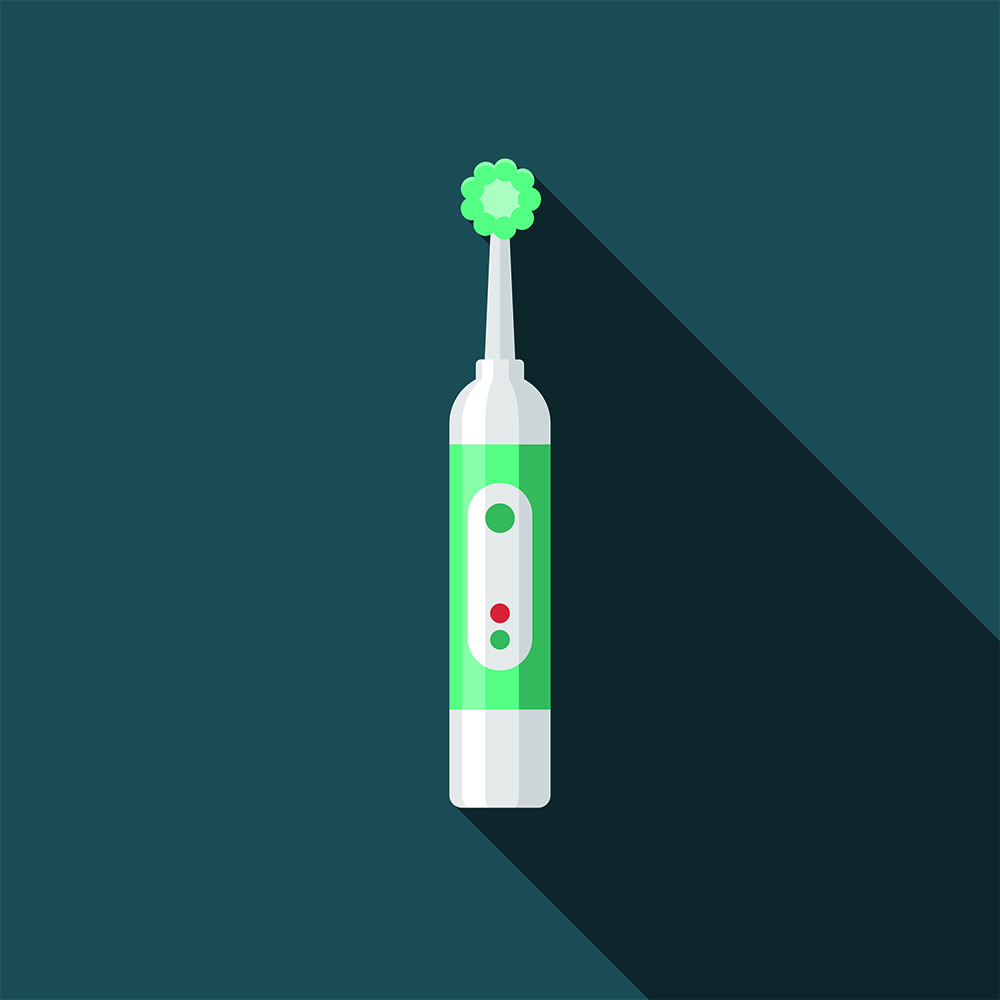 An illustration of an electric toothbrush