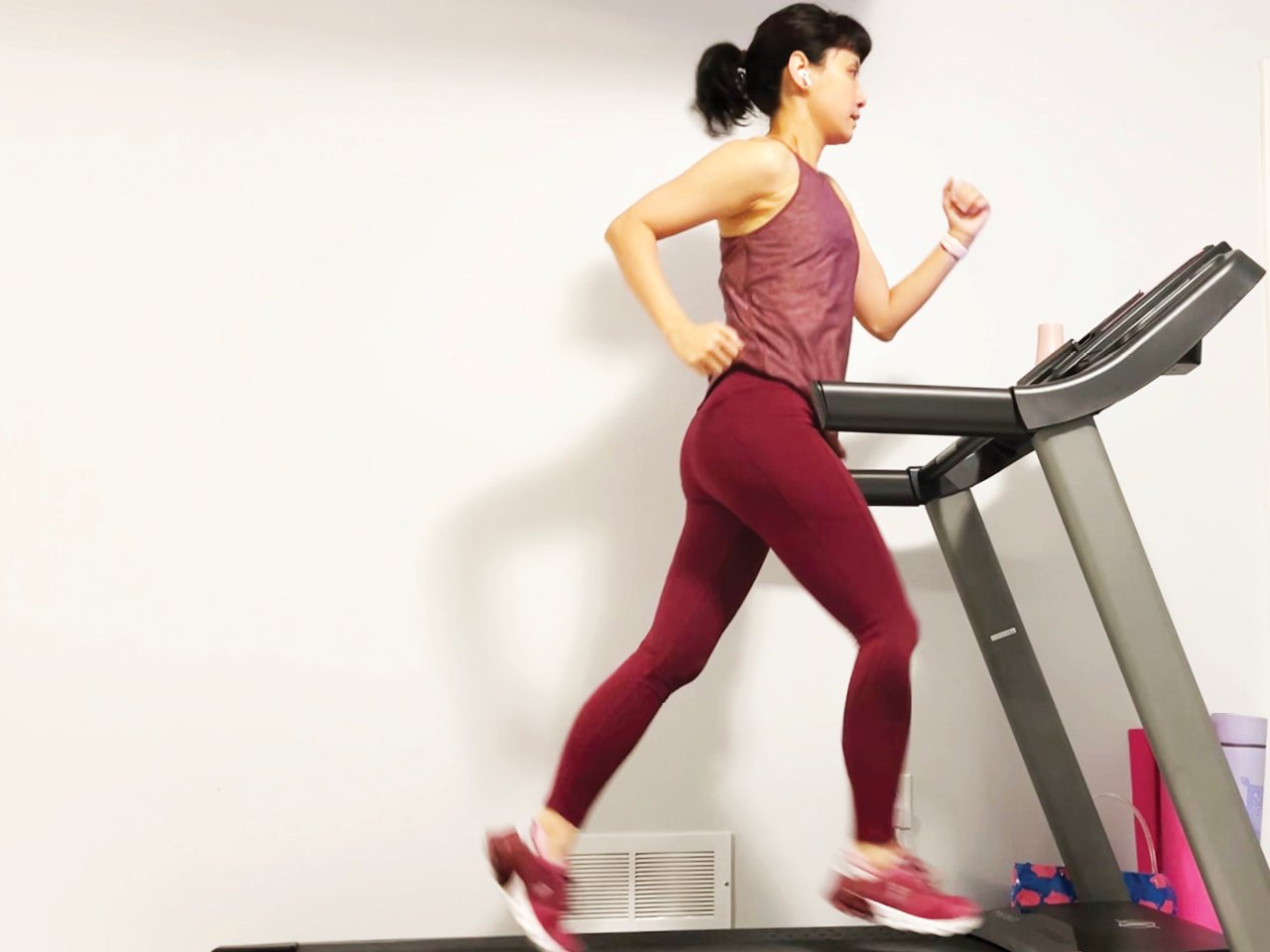 A runner on a treadmill