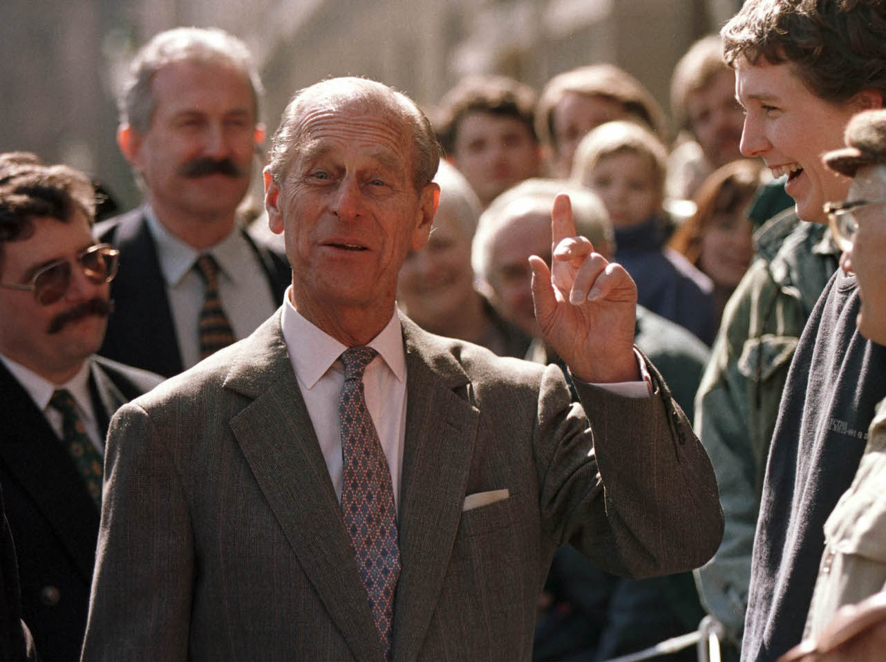 A photo of Prince Philip in the Czech Republic in 1996. 