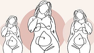 Illustration of a woman's body