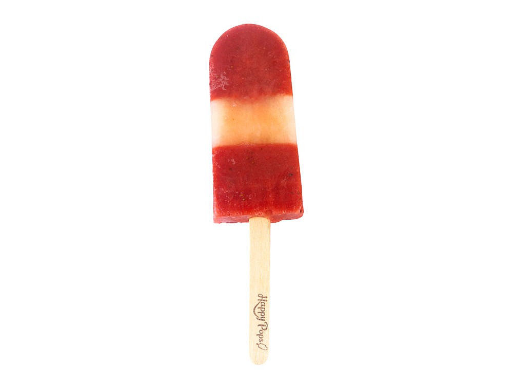 Happy pop popsicle on a white background