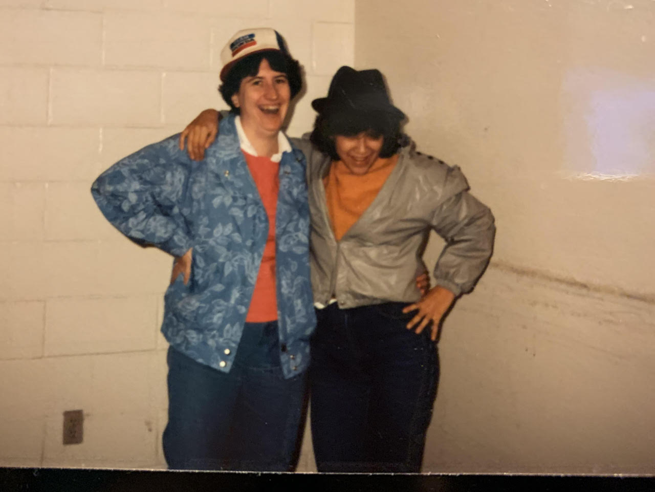 A high school photo of author Kim Wheeler, right, and her adoptive sister Barb Thompson. 