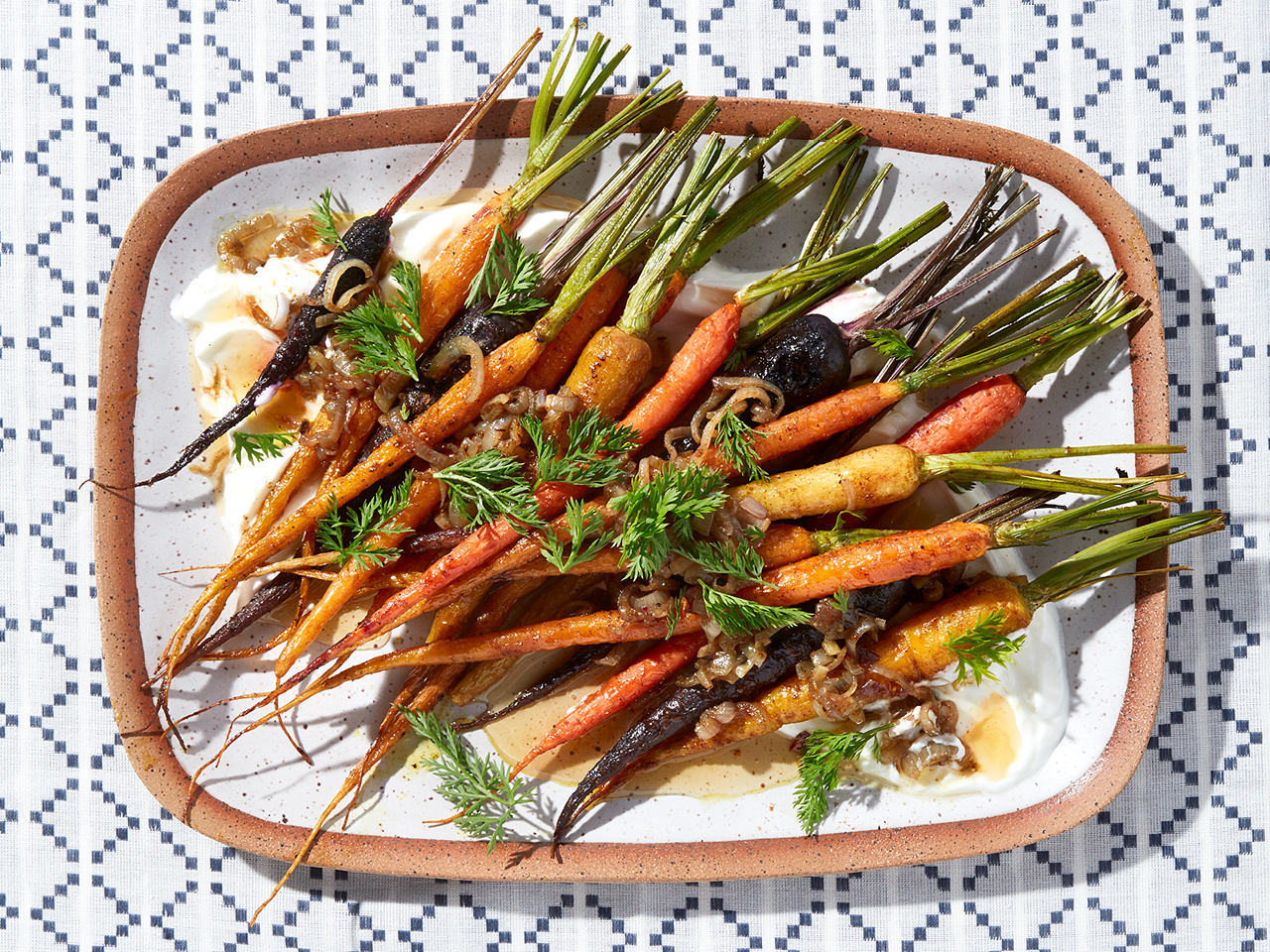 Roasted Spiced Carrots With Caramelized Shallots