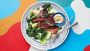 One-Pan Steak And Bok Choy With Miso Butter
