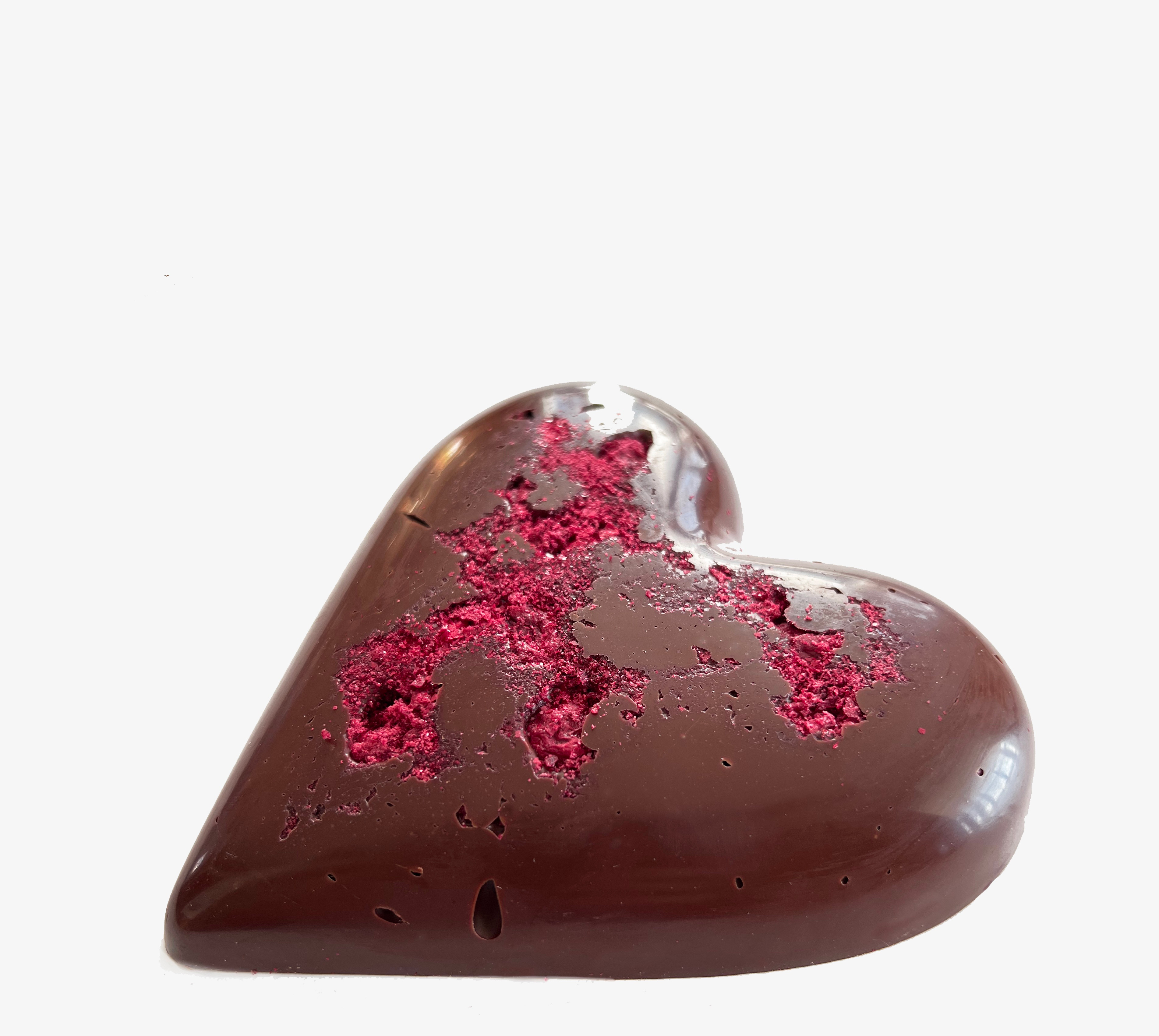 A chocolate truffle heart from SOMA Chocolatemaker