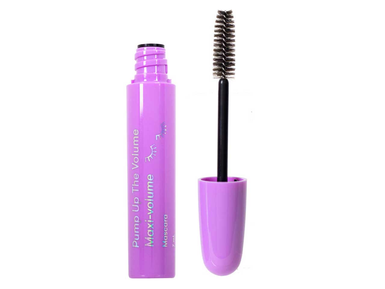 A tube of purple Quo Beauty Pump Up The Volume Mascara. 
