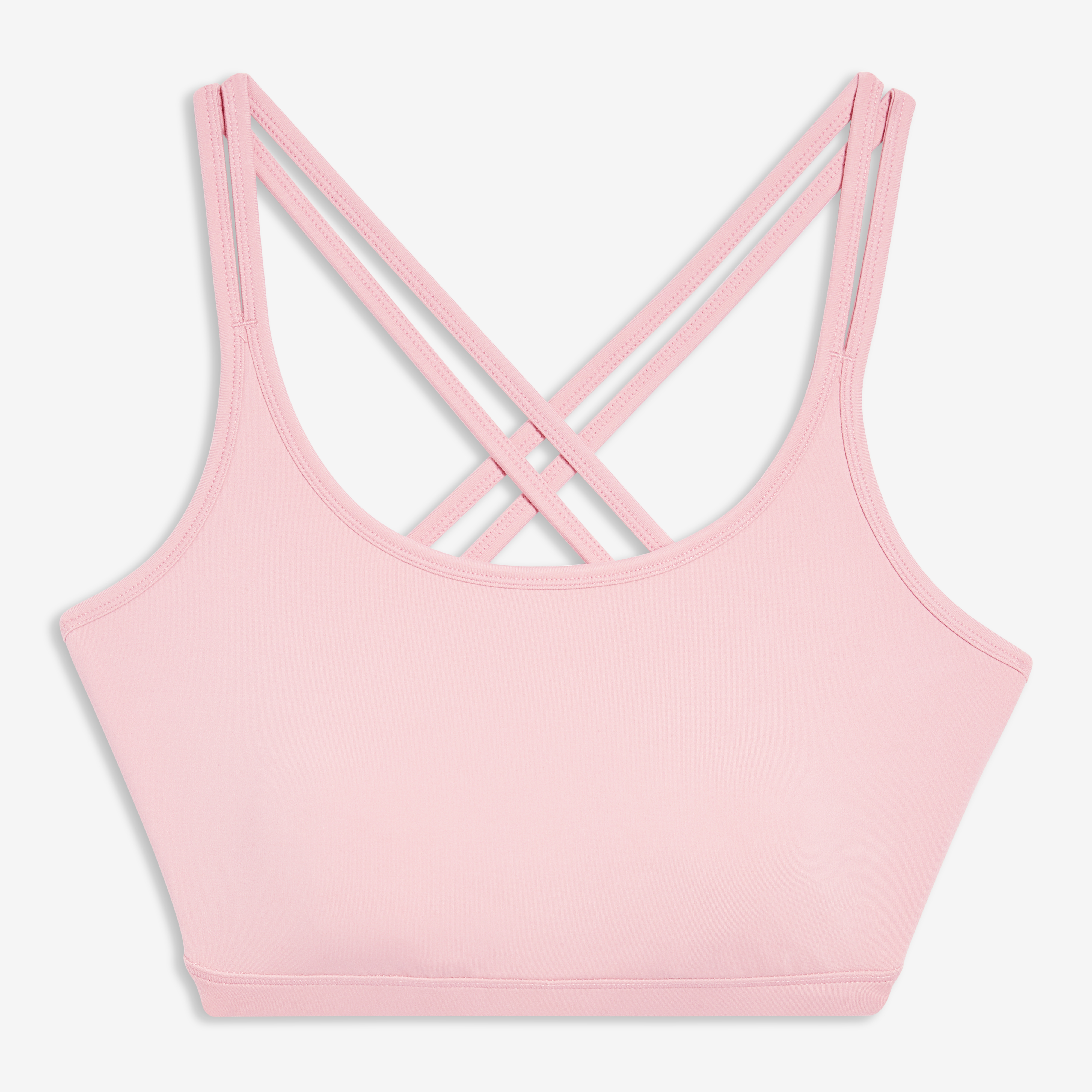 Pink Joe Fresh sports bra on white background