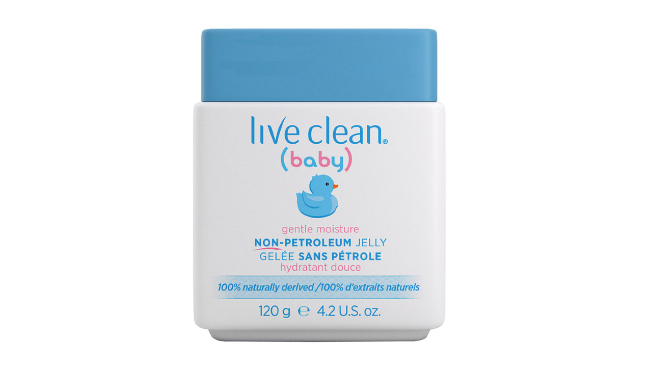 A tube of gentle, non-petroleum jelly by Live Clean.