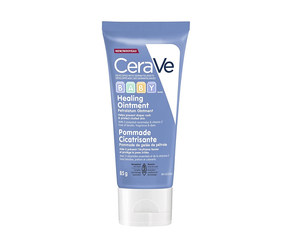 A tube of Cerave baby healing ointment.