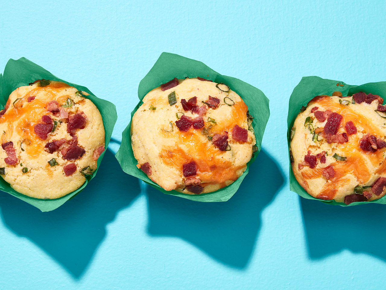 Cheddar And Bacon Cornmeal Muffins