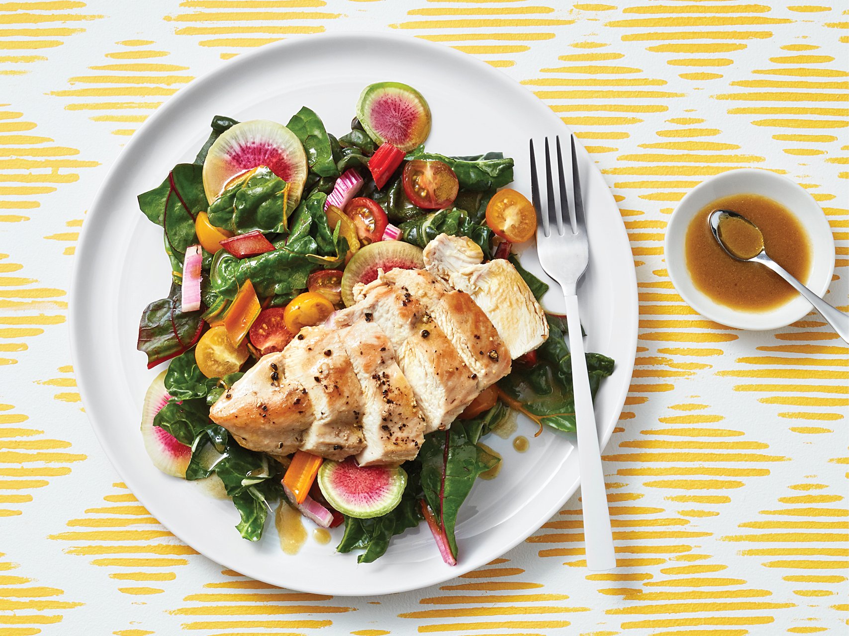 Rainbow Chard and Chicken Salad