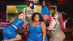 A group of women wearing pieces from Yitty, Lizzo's shapewear line