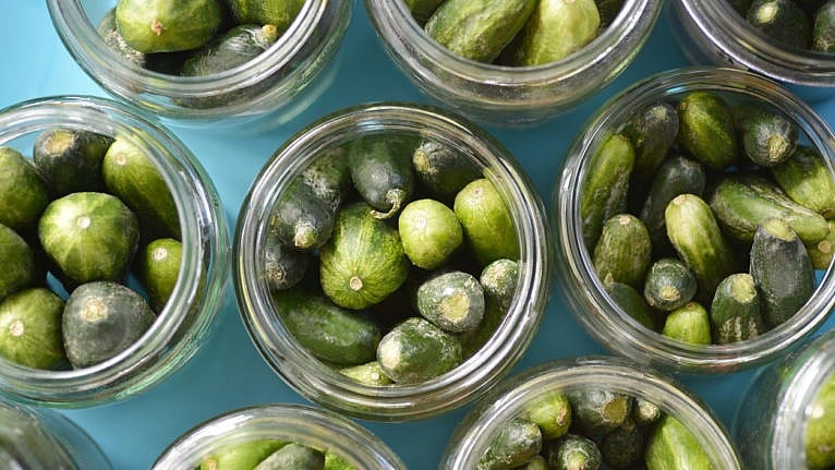 Cucumbers in a jars