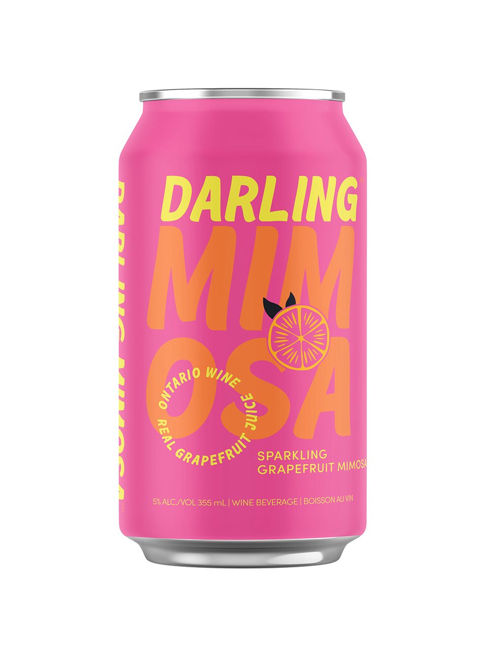 A can of Darling Mimosa Grapefruit