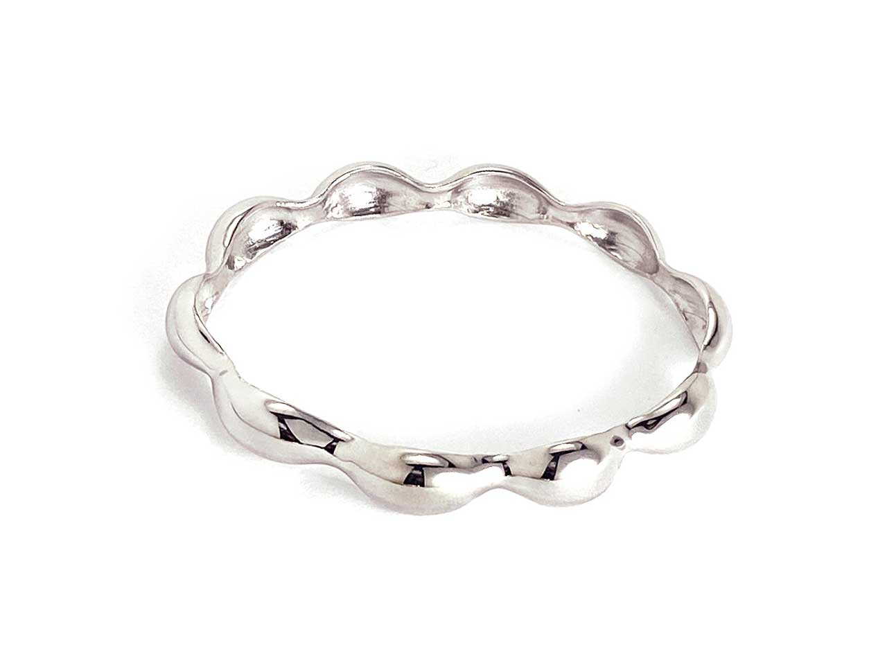A silver jewellery bangle from Canadian brand Biko.