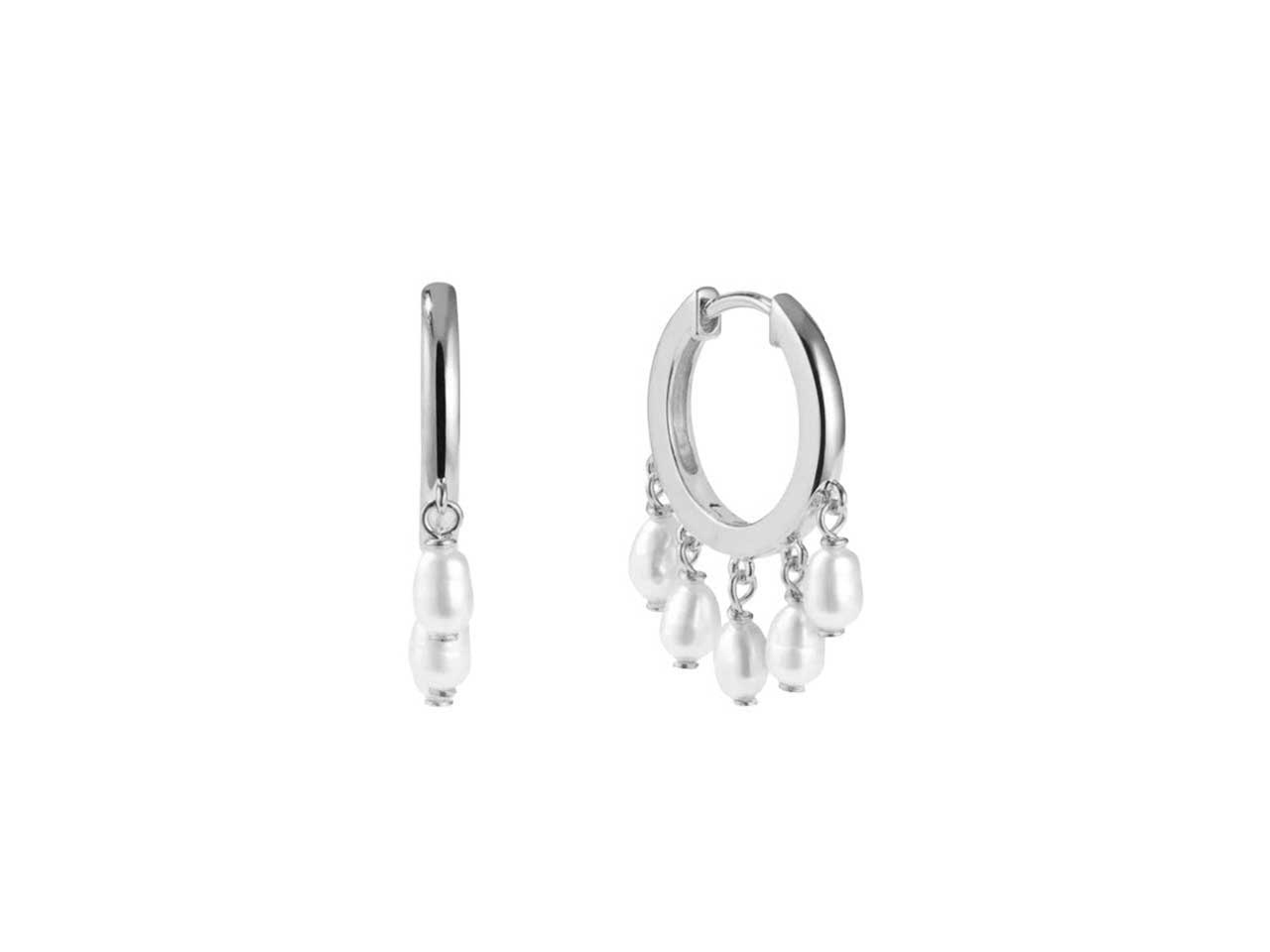 A silver jewellery pair of earrings from Canadian brand Suetables.
