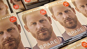 Copies of Prince Harry's new book 'Spare' on sale in a bookshop in Richmond, London on January 10, 2023 in London, England.